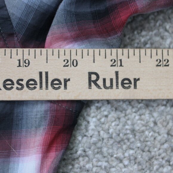 BOSS Hugo Boss Shirt Mens Medium Red/Black Ronni_2 Slim Fit Flip Cuff Cotton L/S - Picture 13 of 15